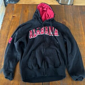 Campus Heritage small men’s Alabama small sweatshirt. Black with crimson. Zip up